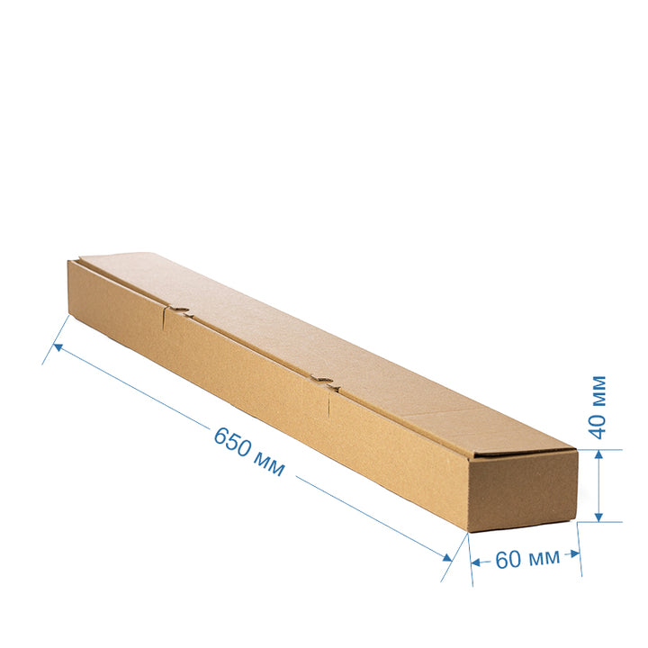 Faltkarton 650 x 60 x 40 mm braun einwellig