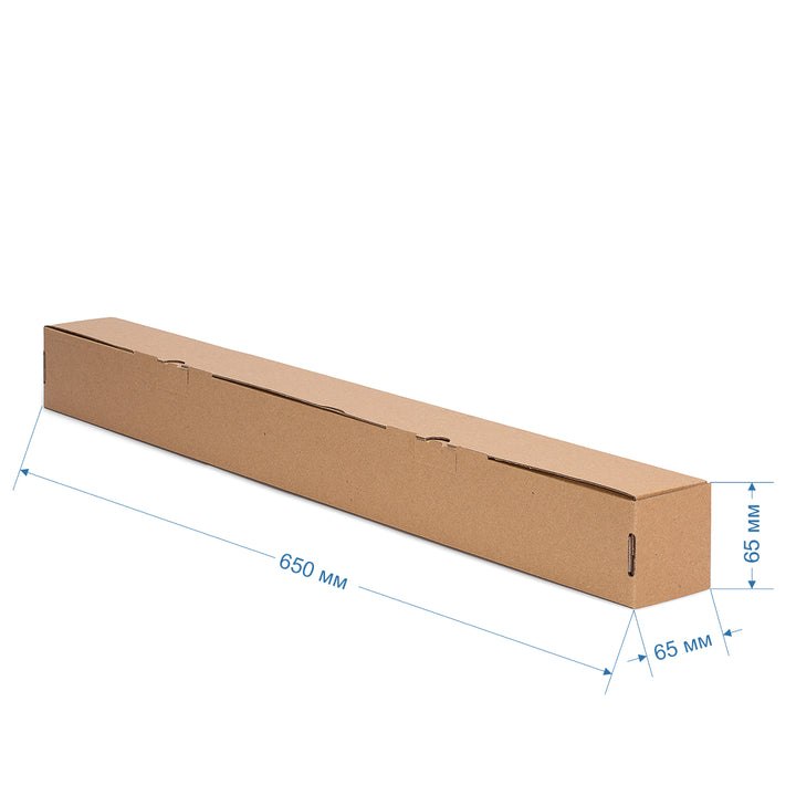 Faltkarton 650 x 65 x 65 mm einwellig braun