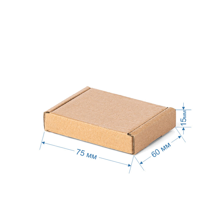 Faltkarton  75 x 60 x 15 mm braun  einwellig