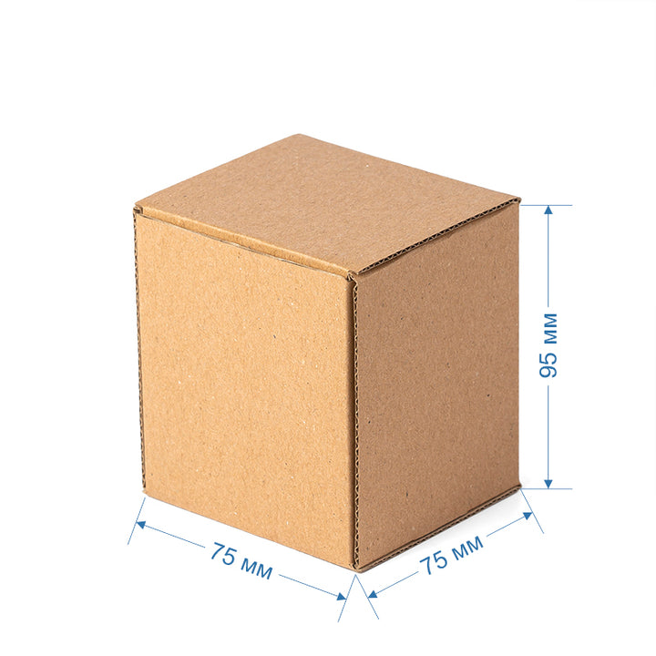 Faltkarton  75x 75x95 mm  braun  einwellig