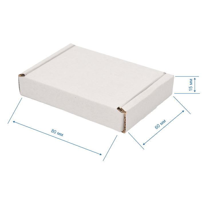 Faltkarton 80 x 60 x 15 mm weiß einwellig-5